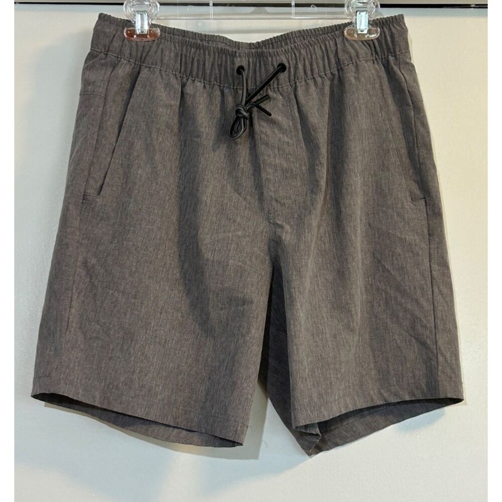 Eddie Bauer Men’s Shorts Size M Gray Elastic Waist Drawstring Casual Lightweight